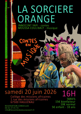 Affiche conte la sorcière orange