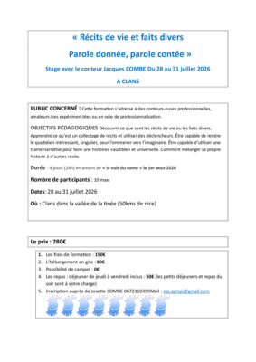 Récits de vie et faits réels