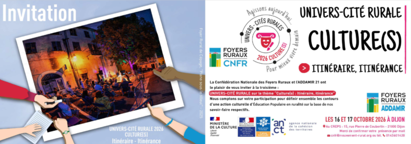 Affiche Univers-Cité Rurale Culture Foyers Ruraux 2026